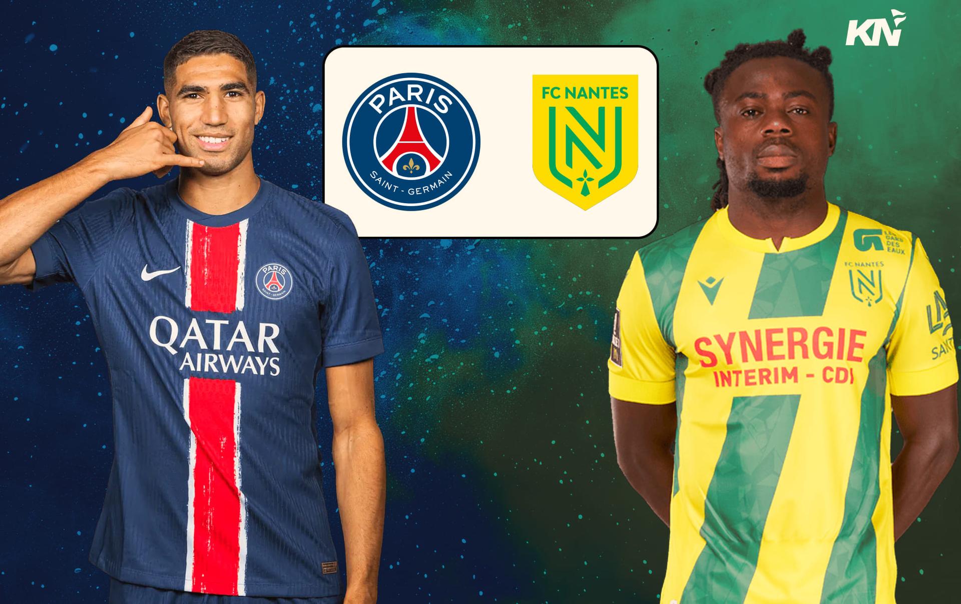 Poster Vintage Onze Avec Les équipes De Nantes Et Du PSG